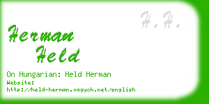 herman held business card